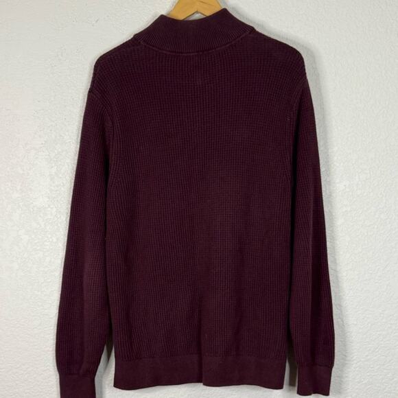 Gap 100% Cotton quarter zip waffle pull over Casual Preppy Academia Office - Picture 5 of 8